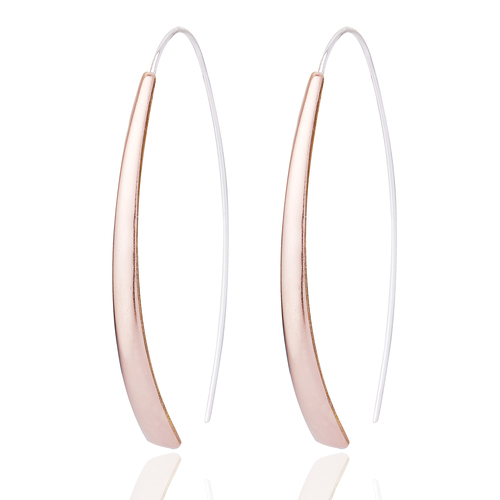 rode gold curve earrings
